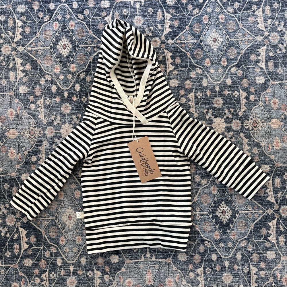 Childhoods Clothing Striped Hooded Top - 6-12 Months NEW!